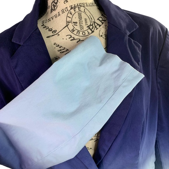 Boston Proper Womens Jacket Blazer Blue Ambre Polyester Lining US size 10 (M) - Picture 5 of 11